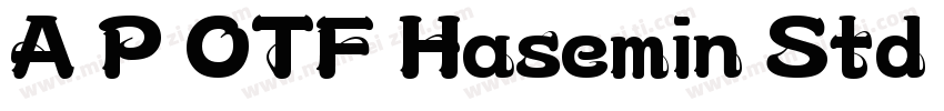 A P OTF Hasemin Std B字体转换